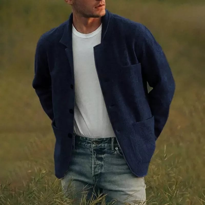 Men's solid color fashion jacket
