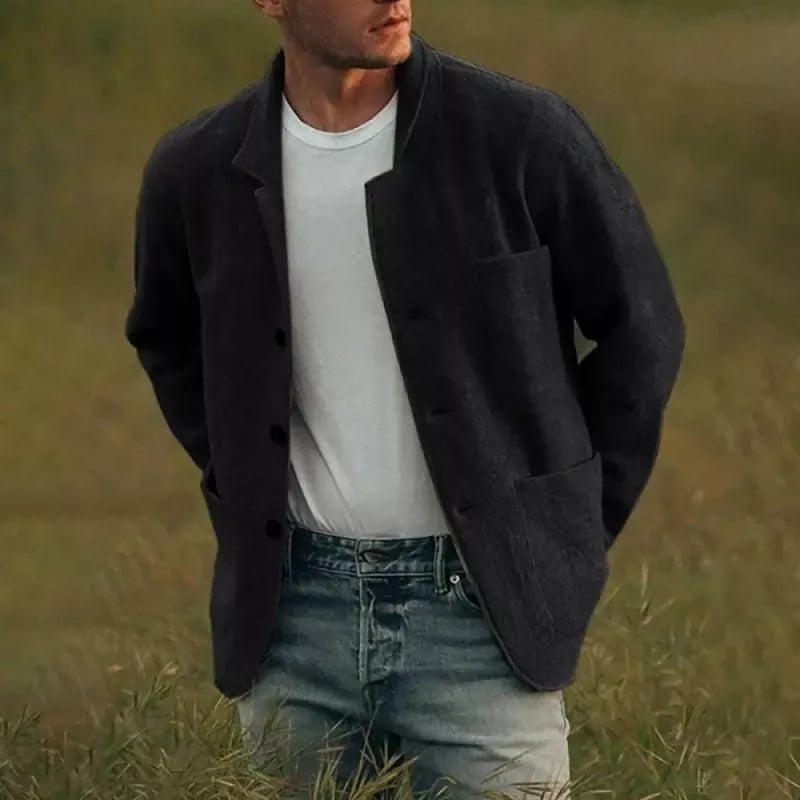 Men's solid color fashion jacket
