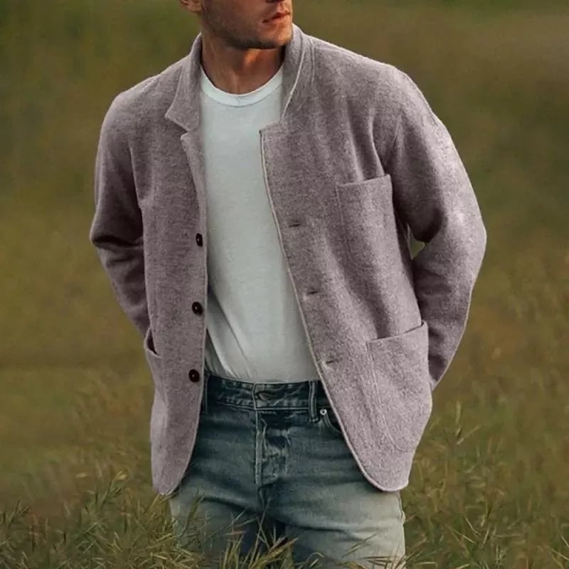 Men's solid color fashion jacket