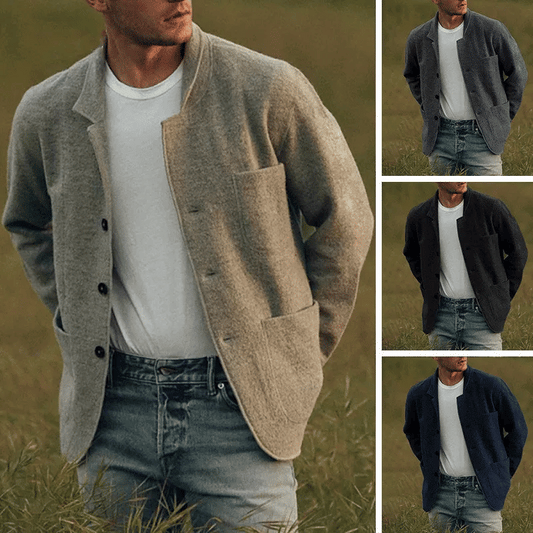 Men's solid color fashion jacket